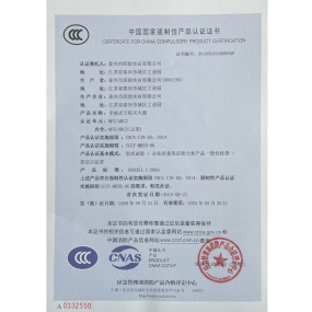 中國(guó)國(guó)家強(qiáng)制性產(chǎn)品認(rèn)證證書MFZ/ABC2